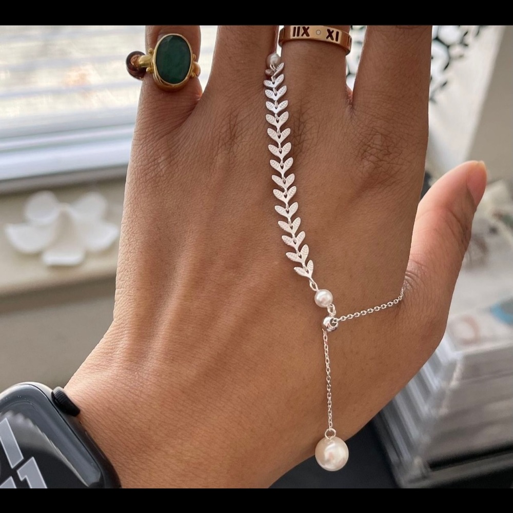 925 Sterling Silver Pearl Tassel Lariat Necklace